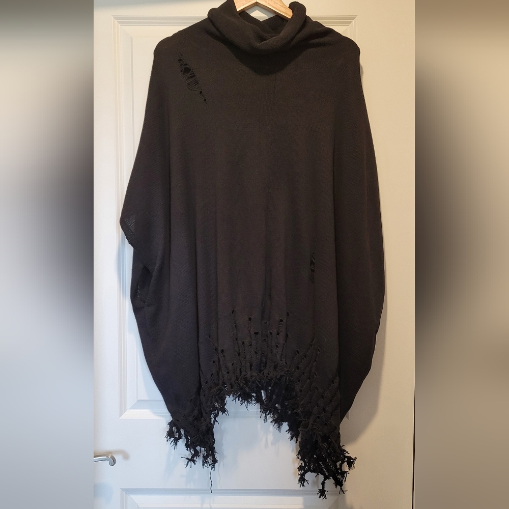 Killstar Purposefully Distressed Gothic Pancho